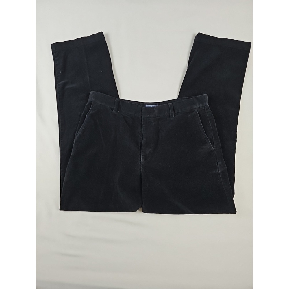 Vtg Dockers Relaxed Black‎ Flat Front Corduroy Pants 34x32 (Tag Size 36x34)
